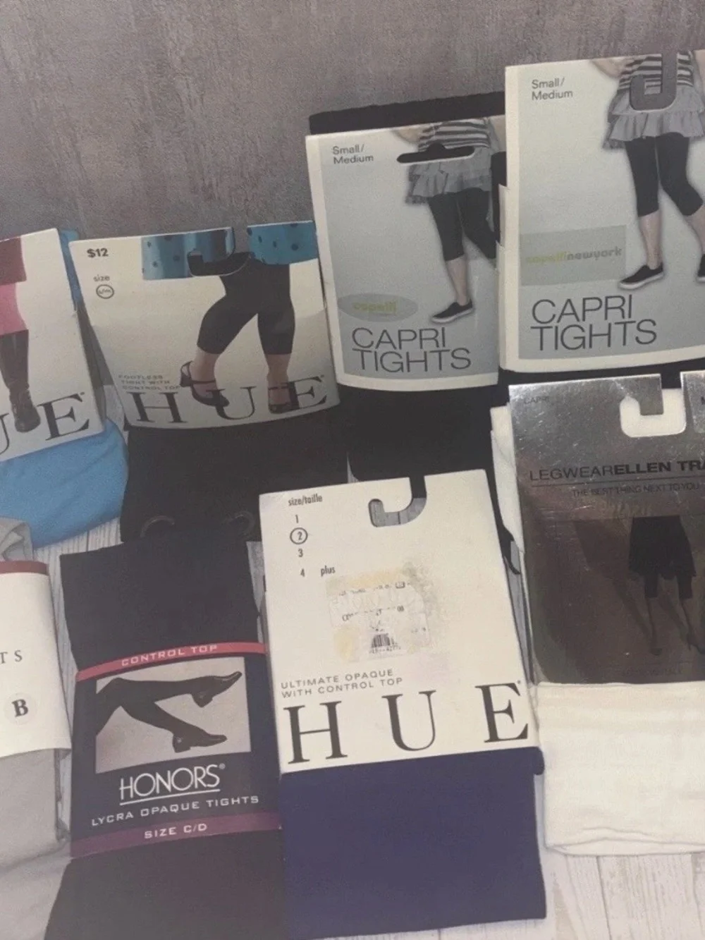 Huge Lot of 10 Women’s TIGHTS Size S & M, some vintage, diff styles & colors NEW